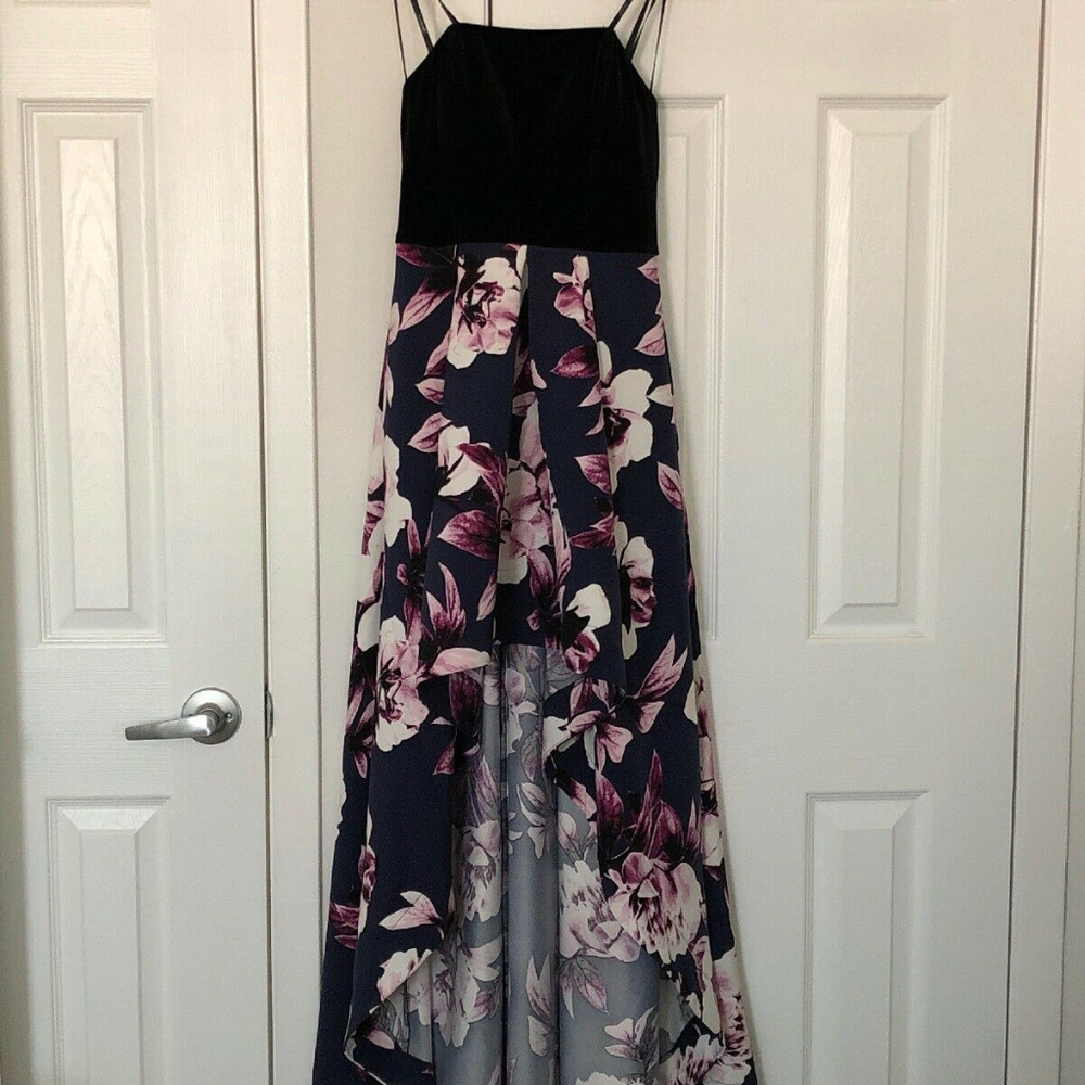 Speechless Juniors’ Strapless dress High-low Gown